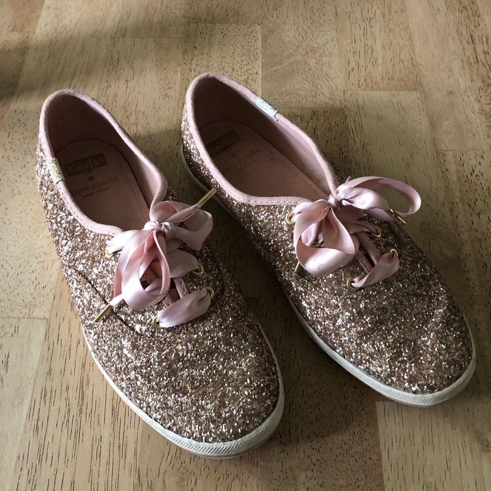 Rose gold Kate Spade sneakers sz7